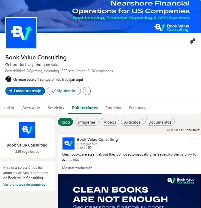 Perfil y publicaciones de Book Value Consulting en LinkedIn